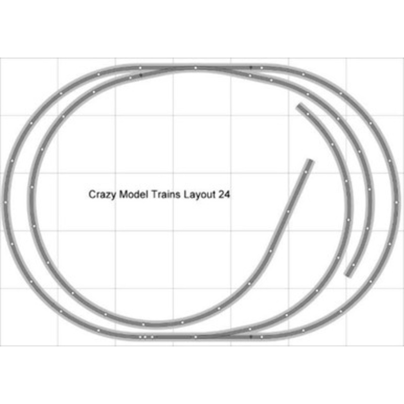 Bachmann E-Z Track Train Layout #024 Train Set HO Scale 5′ X 7′ Wire Switches