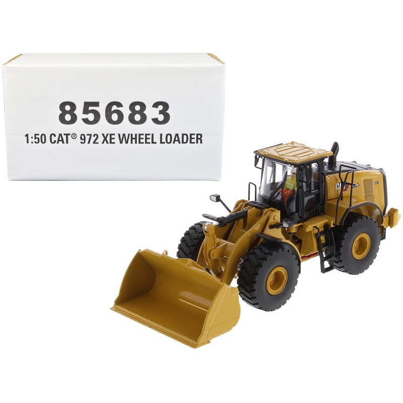 CAT Caterpillar 972 XE Wheel Loader Yellow with Operator “High Line Series” 1/50 Diecast Model by Diecast Masters