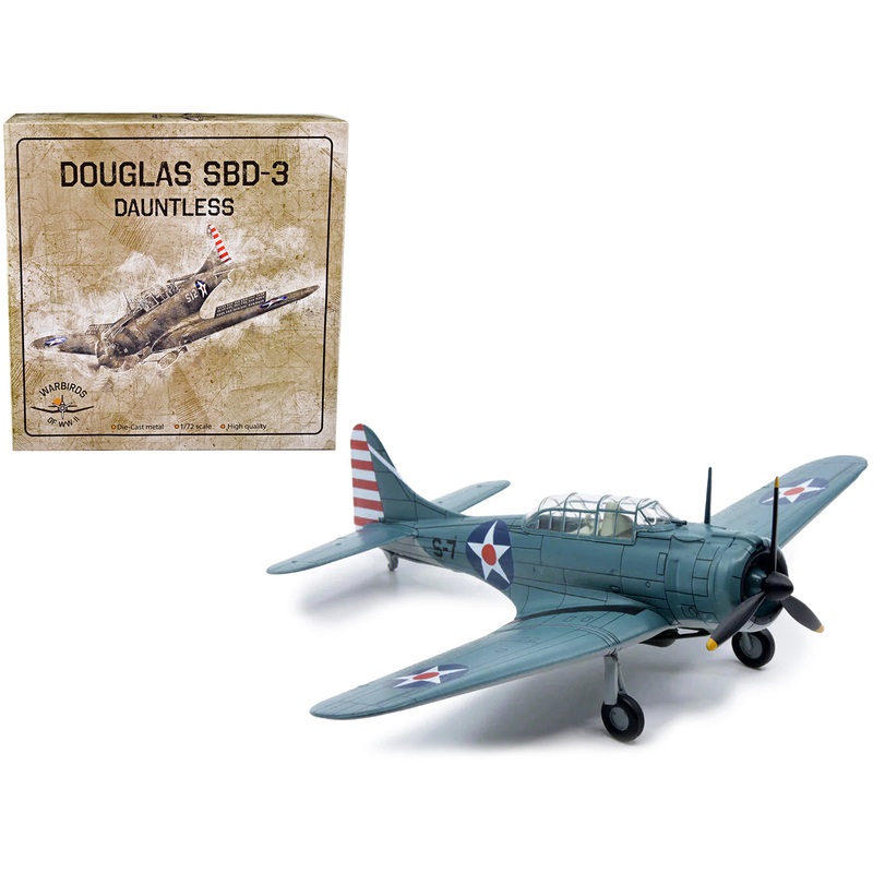 Douglass SBD-3 Dauntless Bomber Plane (United States Navy 1938) 1/72 Diecast Model by Warbirds of WWII