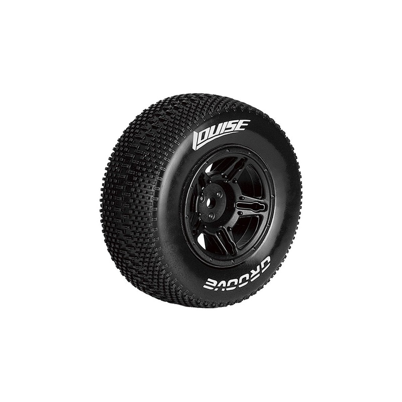 Louise – SC-Groove 1/10 SC Tire – Super Soft (Rear) (Mounted) (2) (Blk)