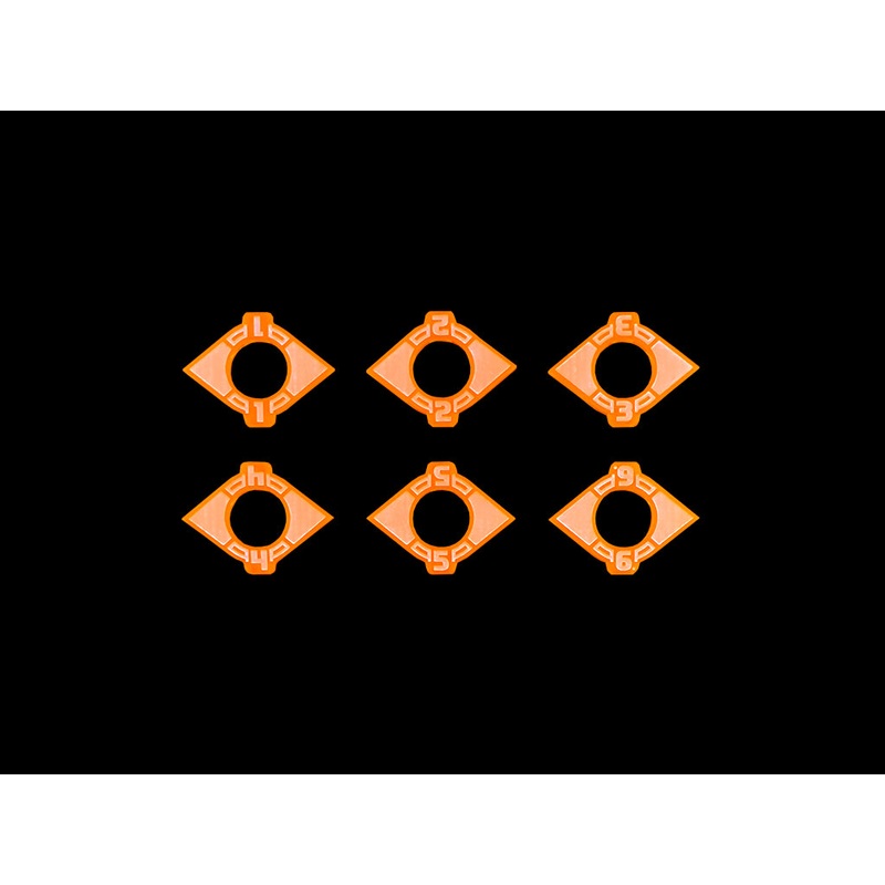 Micro Art Studio – Space Fighter Dual Arc Indicators Medium/Large Orange (6pc) P00255