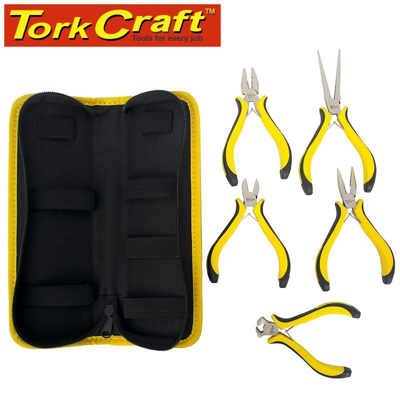 Tork Craft – Mini Plier Set W/ Carry Case (5pc)