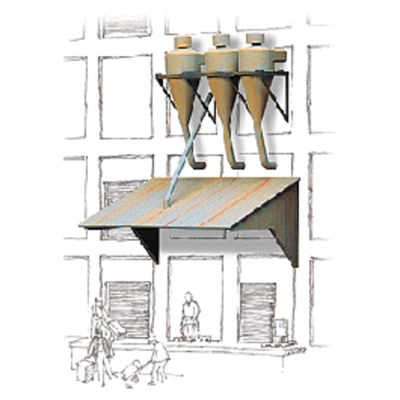 Walthers #933-3510 Wall-Mount Industrial Dust Collectors (3) — Kit