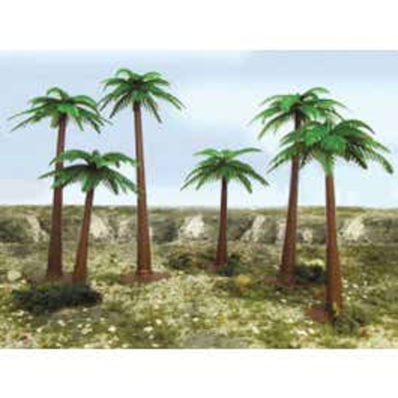 Bachmann 32015 HO 4 – 6″ Tall Palm Trees 6 Pack