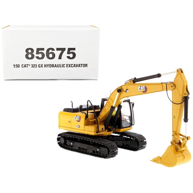 CAT Caterpillar 323 GX Hydraulic Excavator with Operator “High Line” Series 1/50 Diecast Model by Diecast Masters