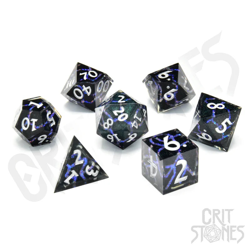 CritStones –  Resin RPG Dice Set – Divine Within (Sharp Edge)