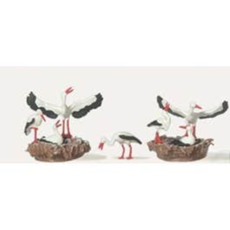Preiser 210764  HO Storks with nest
