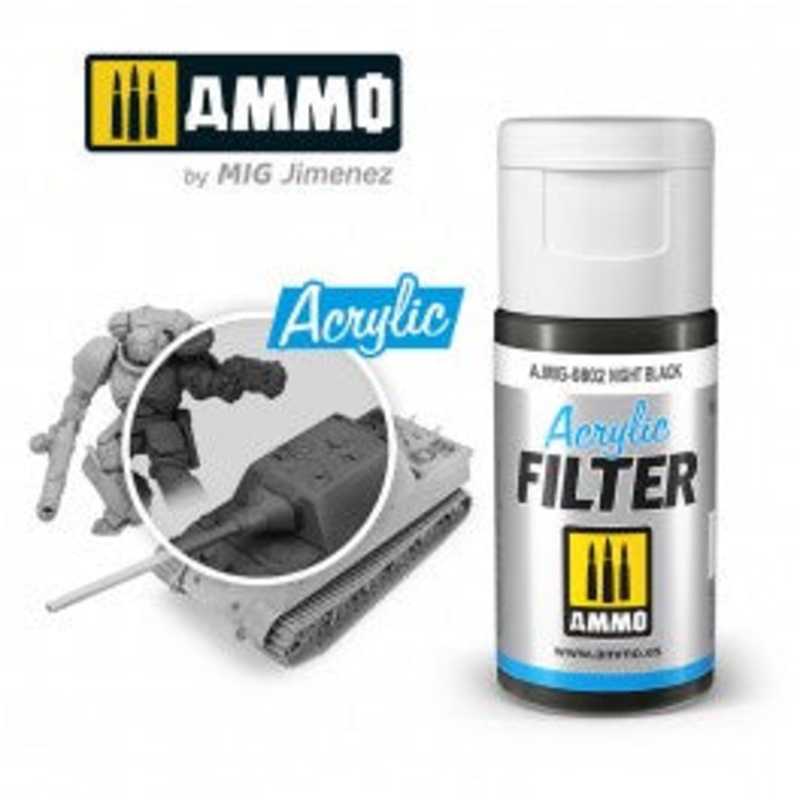 AMMO – 0802 Acrylic FILTER Night Black