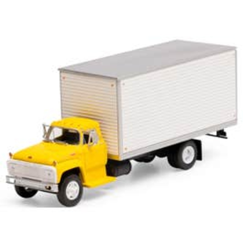 Athearn 10059 HO Ford F850 Box Van Yellow