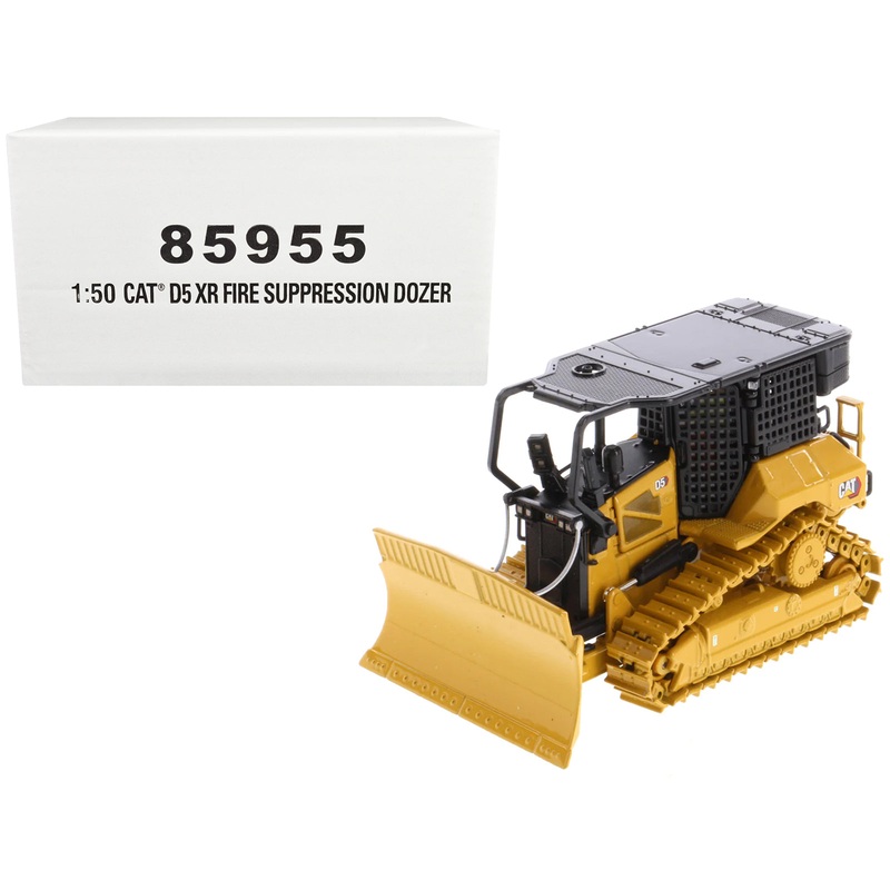 CAT Caterpillar D5 XR Fire Suppression Track Type Dozer Yellow “High Line” Series 1/50 Diecast Model by Diecast Masters