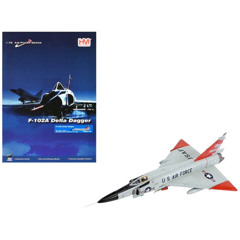 Convair F-102A Delta Dagger Interceptor Aircraft “179th Fighter Interceptor Squadron Minnesota Air National Guard” (1966) United States Air Force “Air Power Series” 1/72 Diecast Model by Hobby Master