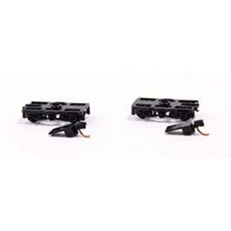 Micro Trains #00302061 6-Wheel Passenger Car Trucks w/ adj. couplers 1pr