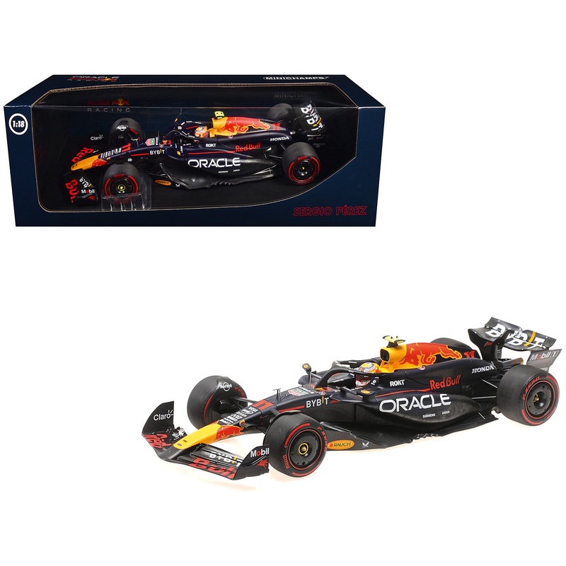 Red Bull Racing RB20 #11 Sergio Perez “Oracle” 2nd Place F1 Formula One “Bahrain GP” (2024) with Driver Limited Edition to 180 pieces Worldwide 1/18 Diecast Model Car by Minichamps