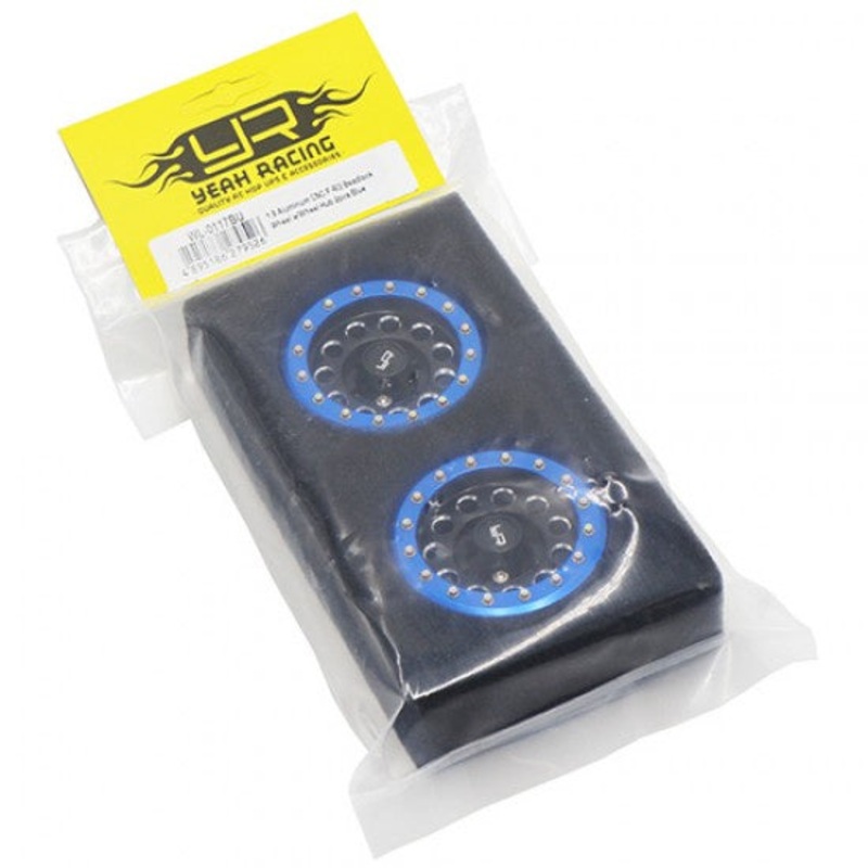 Yeah Racing – 1.9″ Alum. CNC F-RG Beadlock Wheel w/Hub (2pcs) Blue