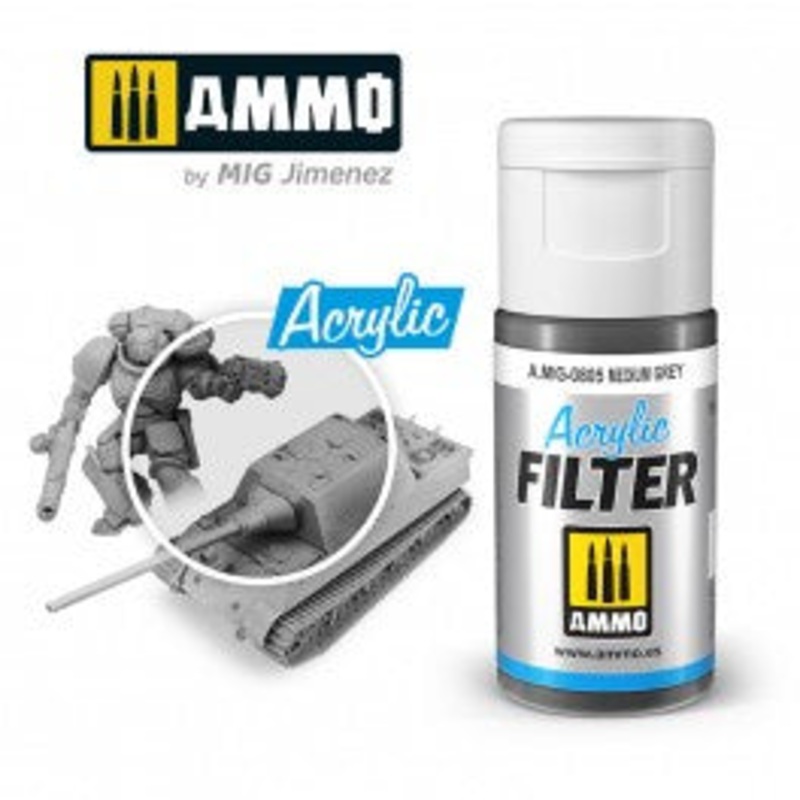 AMMO – 0805 Acrylic FILTER Medium Grey