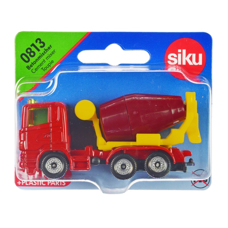 Cement Mixer Red and Yellow Diecast Model by Siku