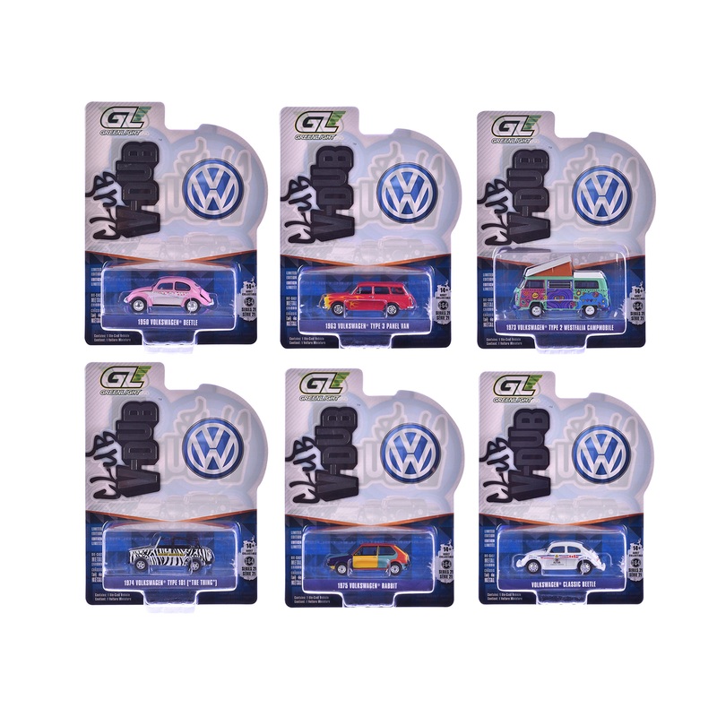 “Club Vee-Dub” Series 21 Set of 6 pieces 1/64 Diecast Model Cars by Greenlight