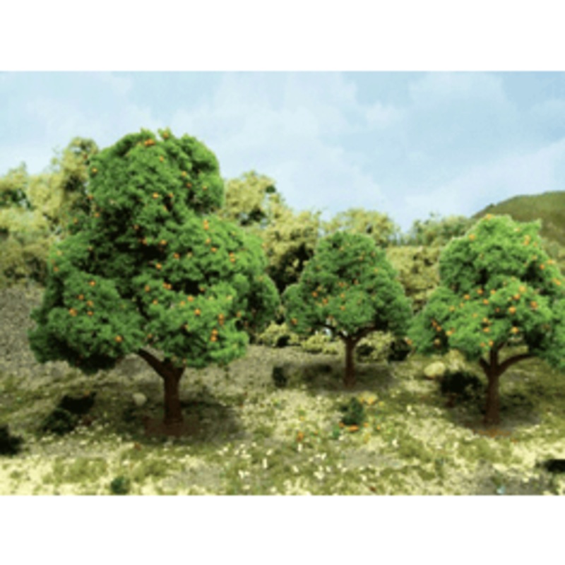 JTT 92141 HO ORANGE TREES 2.5-3.5″ 6PK