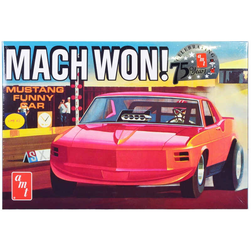 Skill 3 Model Kit 1970 Ford Mustang Funny Car “Mach Won” 1/25 Scale Model by AMT