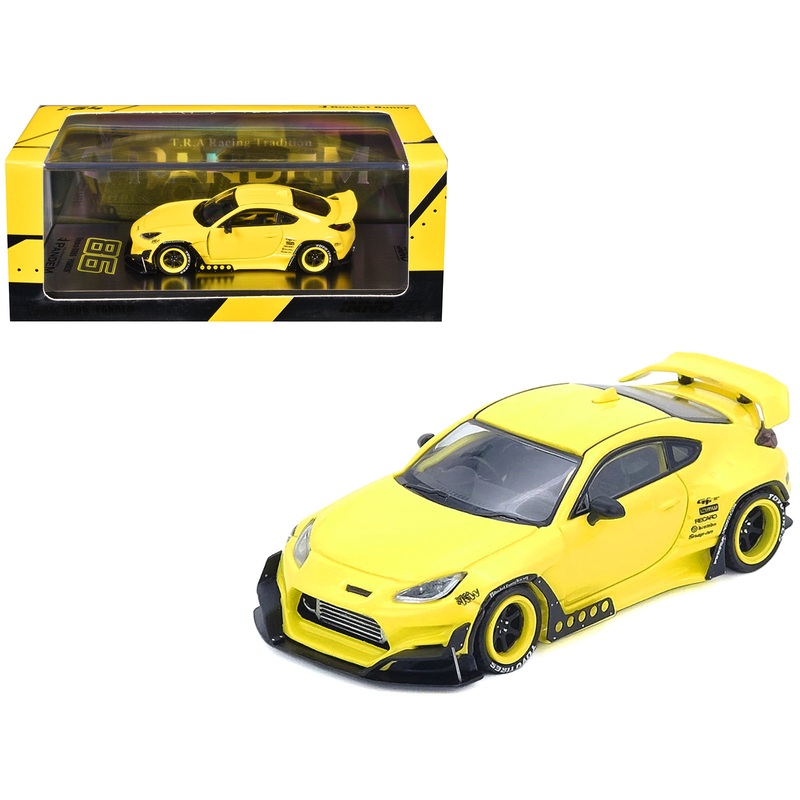 Toyota GR86 “Pandem” RHD (Right Hand Drive) Yellow 1/64 Diecast Model Car by Inno Models