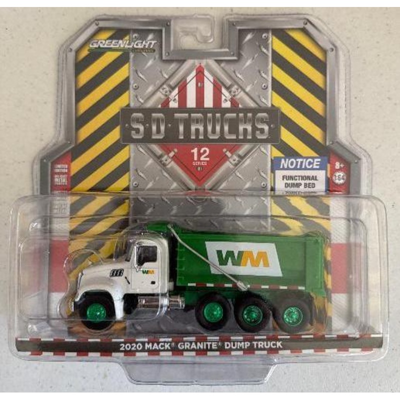 2020 Mack Granite Dump Truck – Waste Management Edition in 1:64 Scale (GREEN)