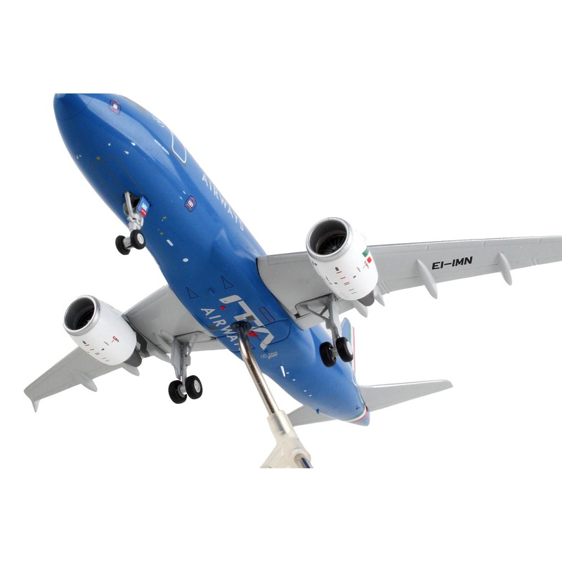 Airbus A319 Commercial Aircraft “ITA Airways” Blue with Tail Stripes “Gemini 200” Series 1/200 Diecast Model Airplane by GeminiJets