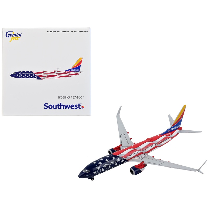 Boeing 737-800 Commercial Aircraft “Southwest Airlines – Freedom One” United States Flag Livery 1/400 Diecast Model Airplane by GeminiJets