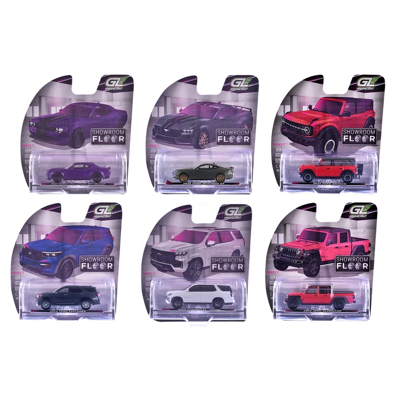 “Showroom Floor” Series 7 Set of 6 Cars 1/64 Diecast Model Cars by Greenlight