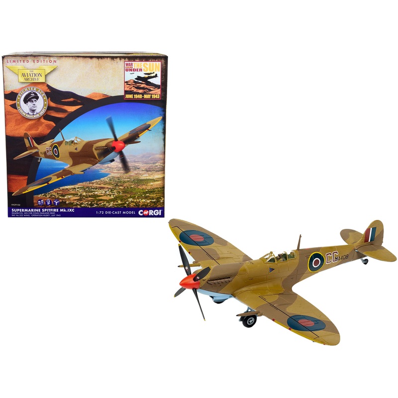 Supermarine Spitfire Mk.IXc Fighter Aircraft “WG CDR Colin Falkland Gray RAF 322 Wing Operation Husky” (July 1943) “The Aviation Archive” Series 1/72 Diecast Model by Corgi