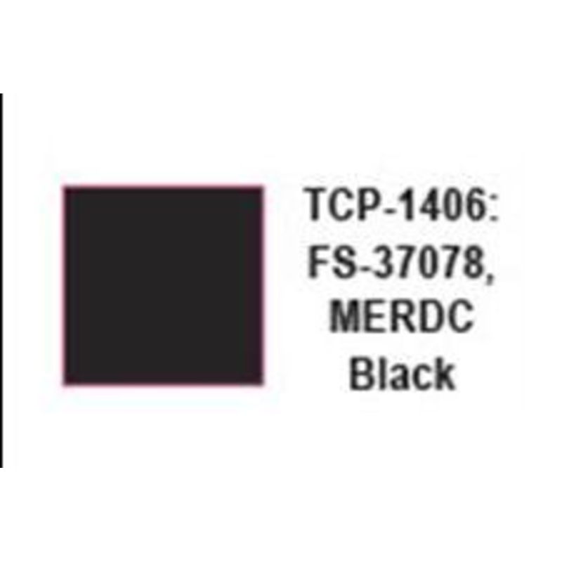 Tru Color TCP-1406, FS 37078, MERDC, Black Paint, 1 Ounce