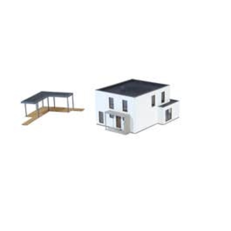 Kibri 38339  HO Cube house Lina with terrace – Polyplate kit