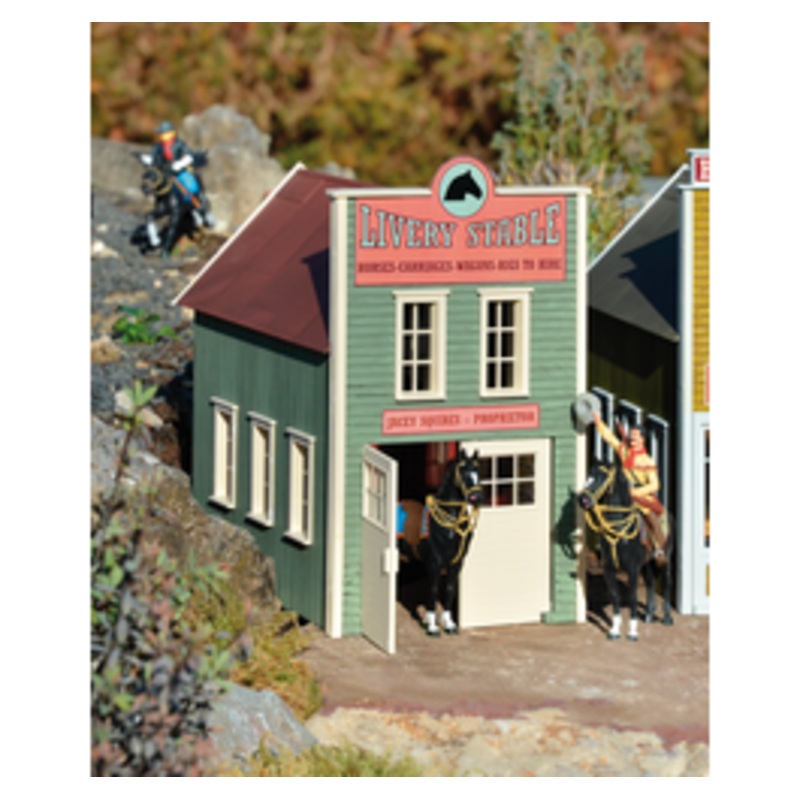 PIKO #62714 River City Squires' Livery Built-Up Building (G-Scale)