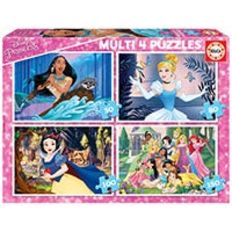 Educa – Disney Princess 4 Puzzles (50-80-100-150pcs)