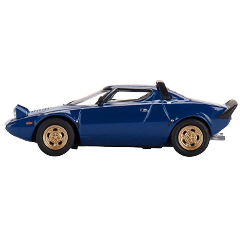 Lancia Stratos HF Stradale Bleu Vincennes Blue Limited Edition to 1800 pieces Worldwide 1/64 Diecast Model Car by Mini GT