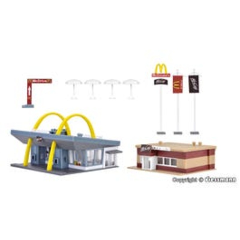Vollmer 47766  N McDonalds fast food restaurant with McCaf kit