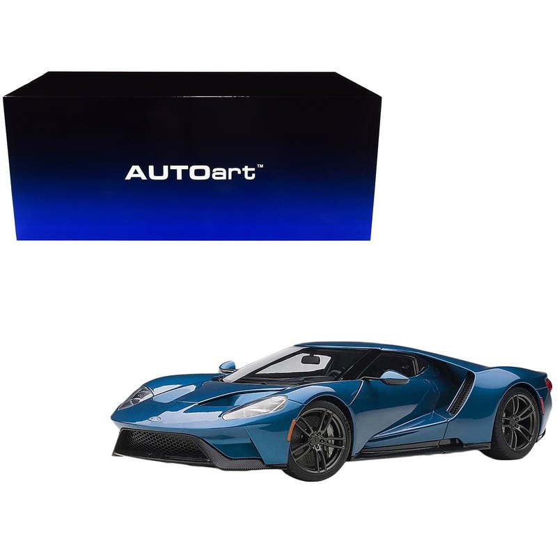 2017 Ford GT Liquid Blue 1/18 Model Car by Autoart
