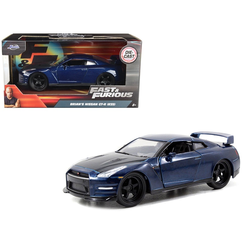 Brian’s Nissan GT-R R35 Blue “Fast & Furious 7” Movie 1/32 Diecast Model Car by Jada