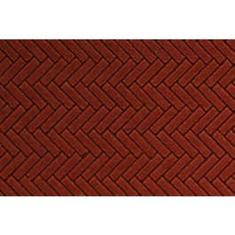Chooch 8663 Flexible Herringbone Dark Red Brick Sheet Medium for HO Scale
