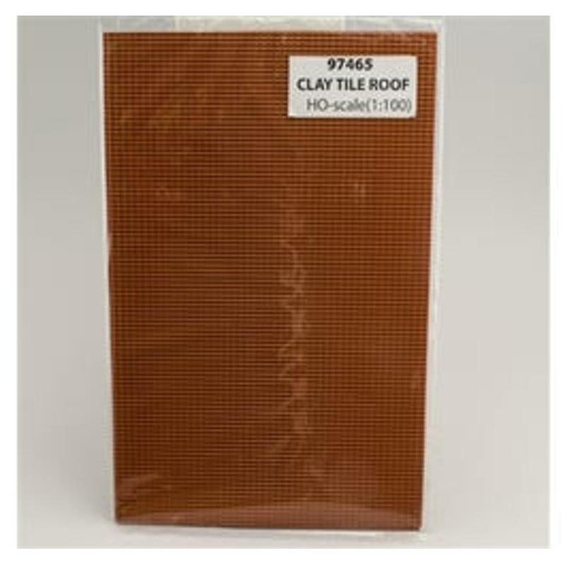 JTT 97465 PATTERN SHEETS, Clay Tile Roof, HO-scale (1:100) 2/pk