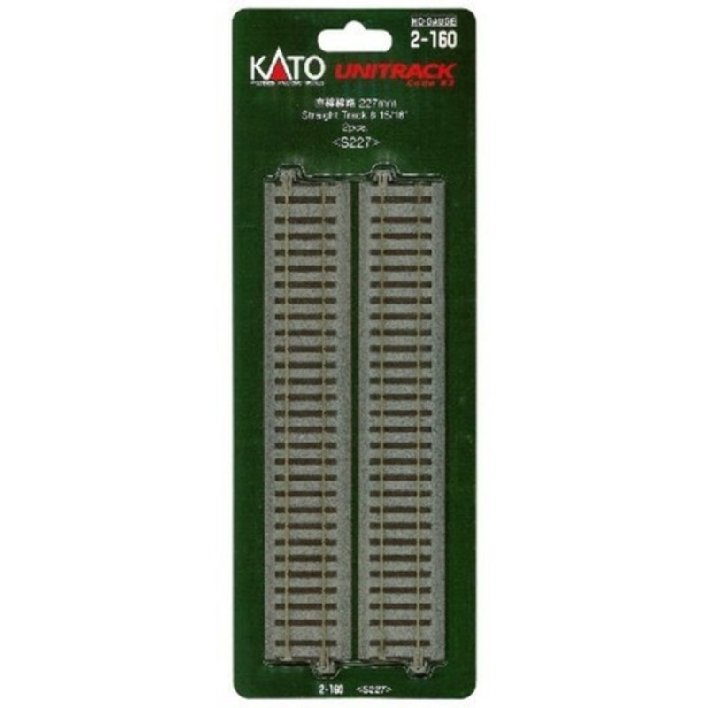 Kato 2-160 HO Scale 227mm 8-15/16″ Straight (2)