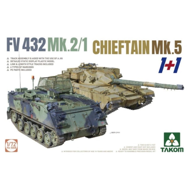 Takom – 1/72 FV 432 MK 2/1+Chieftain MK 5 (1+1)