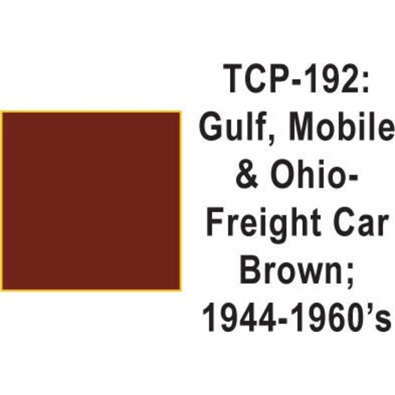 Tru Color TCP-192 Gulf, Mobile and Ohio 1944-60’s Freight Car Brown Paint 1 ounce