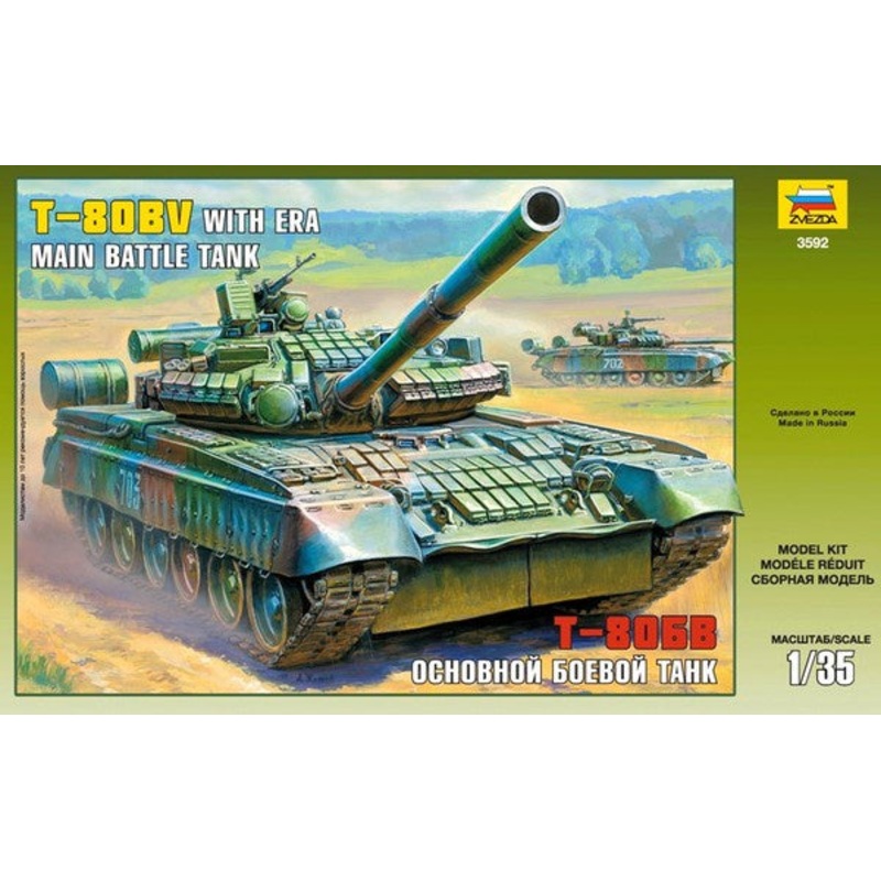 Zvezda – 1/35 T-80BV Russian Main Battle Tank with ERA