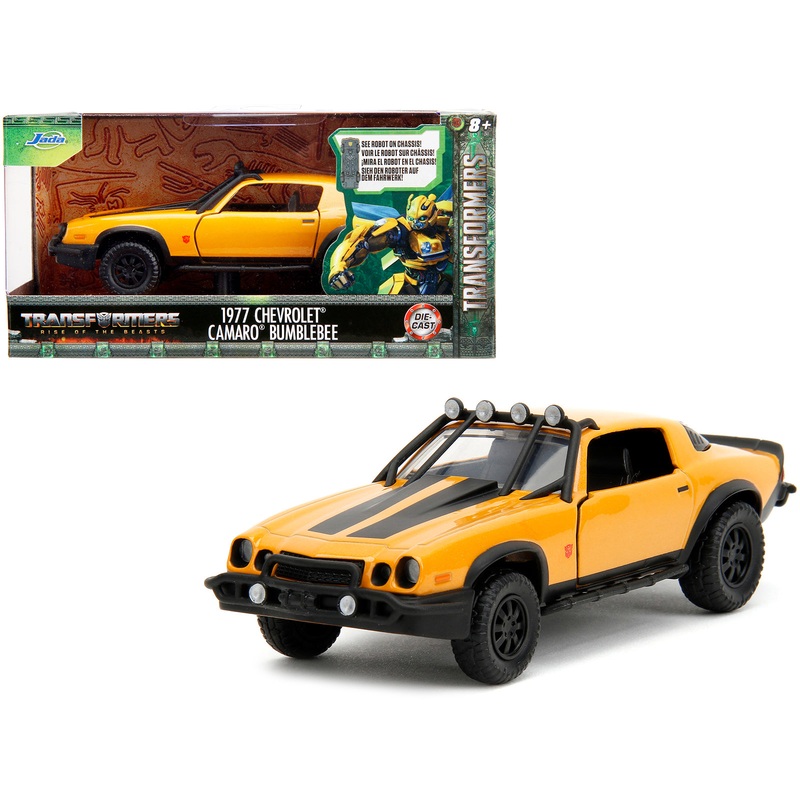 1977 Chevrolet Camaro Off-Road Version Yellow Metallic with Black Stripes “Transformers: Rise of the Beasts” (2023) Movie “Hollywood Rides” Series 1/32 Diecast Model Car by Jada