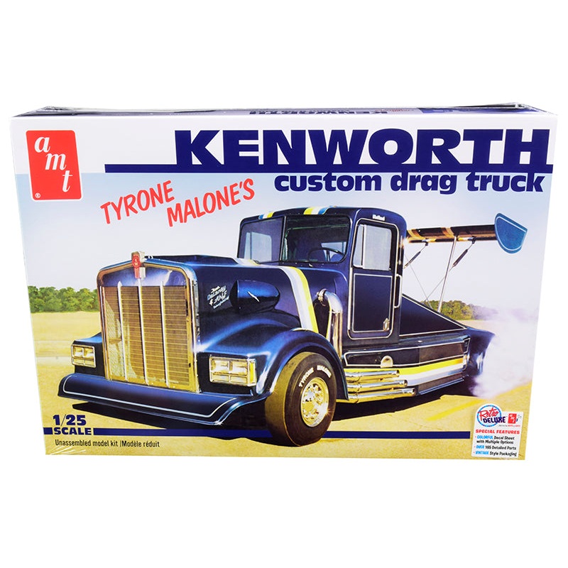 Skill 3 Model Kit Tyrone Malone’s Kenworth Custom Drag Truck 1/25 Scale Model by AMT