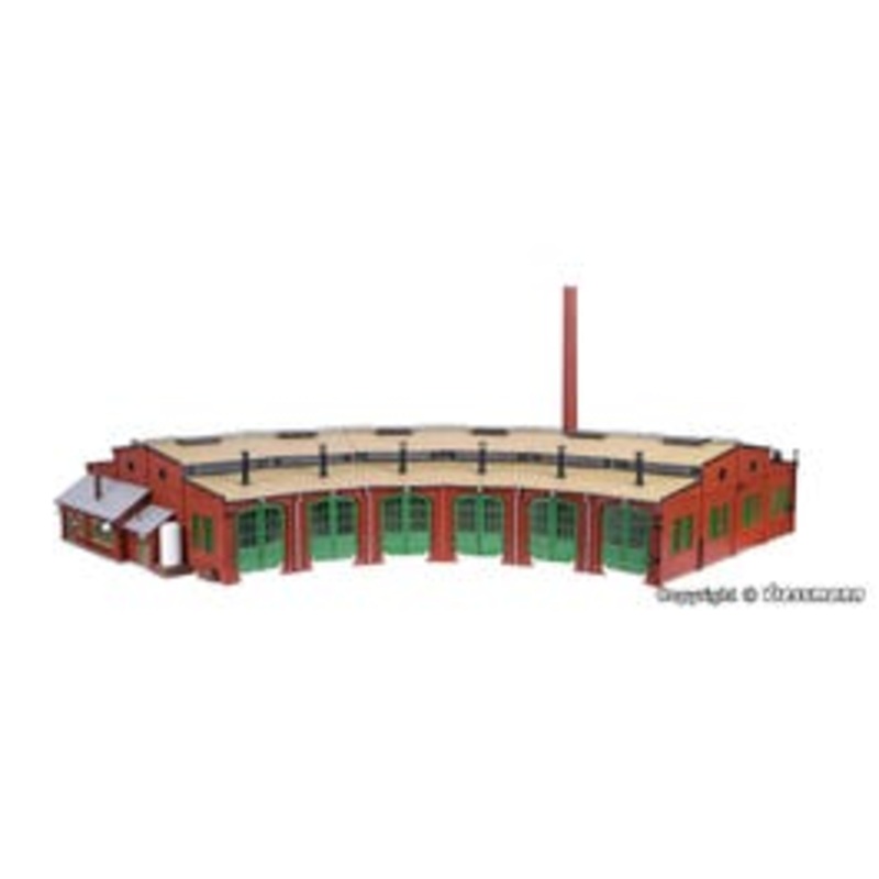 Vollmer 45758  HO Roundhouse with door lok mechanism, six track kit