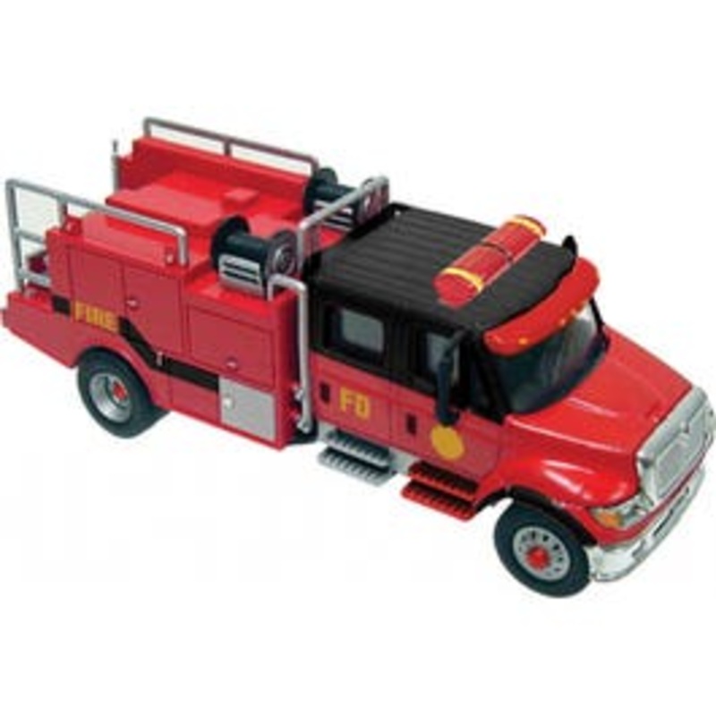 Walthers #949-11920 International 7600 2-Axle Crew-Cab Brush Fire Truck