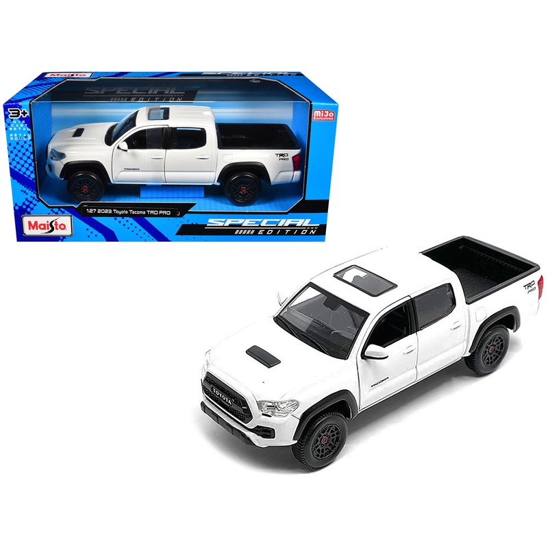 2023 Toyota Tacoma TRD PRO Pickup Truck White with Sunroof “Special Edition” Series 1/27 Diecast Model Car by Maisto