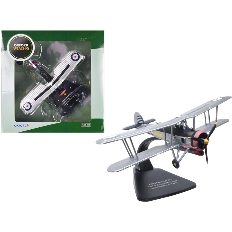 Fairey Swordfish Mk I Bomber Aircraft “FAA Historic Flight RNAS Yeovilton” Royal Navy “Oxford Aviation” Series 1/72 Diecast Model Airplane by Oxford Diecast