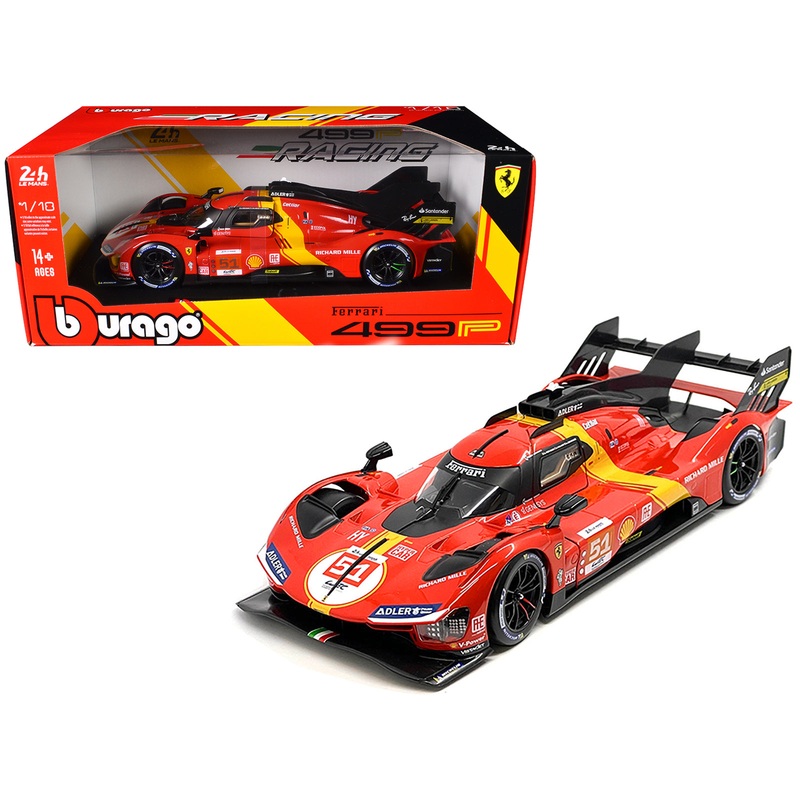 Ferrari 499P #51 James Calado – Antonio Giovinazzi – Alessandro Pier Guidi “Ferrari AF Corse” Winner “24 Hours of Le Mans” (2023) “Racing” Series 1/18 Diecast Model Car by Bburago